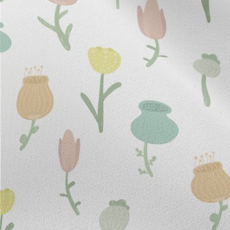 Cute And Lovely Flowers Chiffon