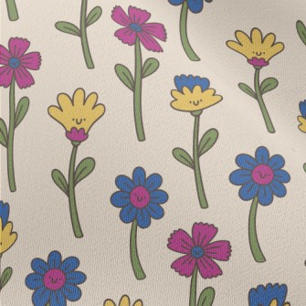 Cute Silly Flowers Chiffon