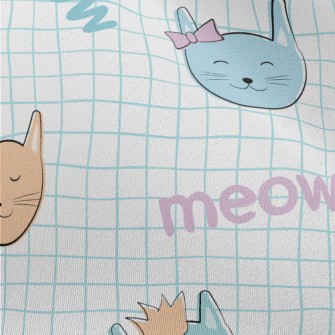 Plaid With Crown Cat Chiffon