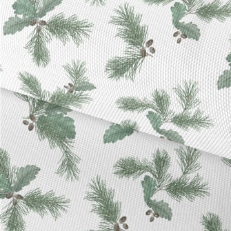 Realistic Hand Drawn Pine Leav Waterproof Oxford