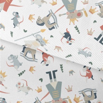 Color Block Cute Mouse Prince Waterproof Oxford