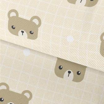 Square Cute Bear Grid Waterproof Oxford