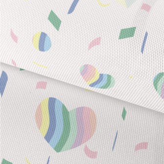 Colorful Hand Drawn Love Heart Waterproof Oxford