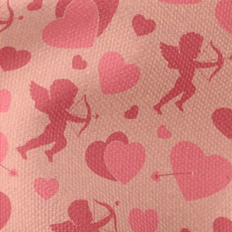 Pink Silhouette Of Love Angel Waterproof Canvas