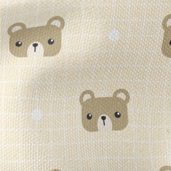 Square Cute Bear Grid Waterproof Canvas