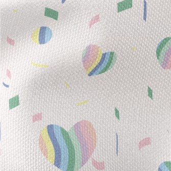 Colorful Hand Drawn Love Heart Waterproof Canvas