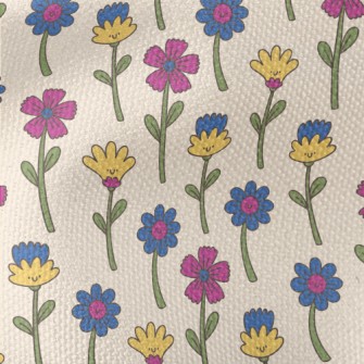 Cute Silly Flowers Waterproof Canvas