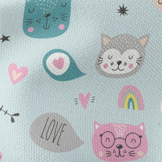 Cute Cats Waterproof Canvas
