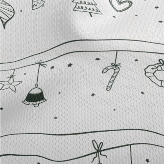 Christmas Pattern With Simple  Athletic Mesh Flat Back