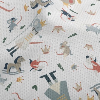 Color Block Cute Mouse Prince Athletic Mesh Flat Back