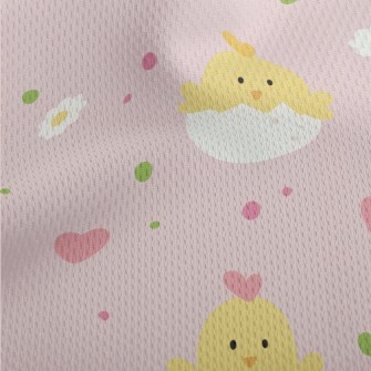 Cute Round Little Chicken Athletic Mesh Flat Back