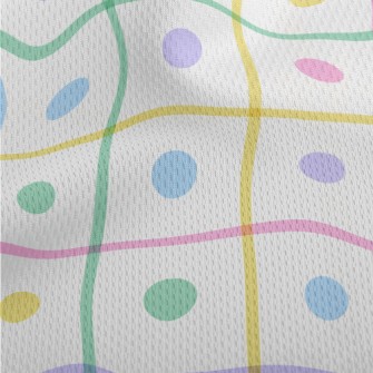 Colorful Polka Dot Pattern Athletic Mesh Flat Back