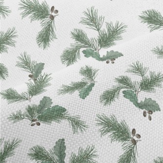 Realistic Hand Drawn Pine Leav Performance Linen