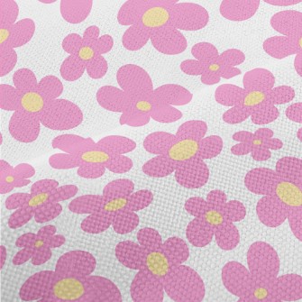 Huge Pink Flowers Performance Linen