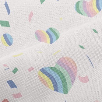 Colorful Hand Drawn Love Heart Performance Linen
