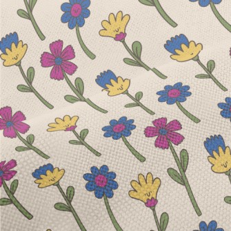 Cute Silly Flowers Performance Linen