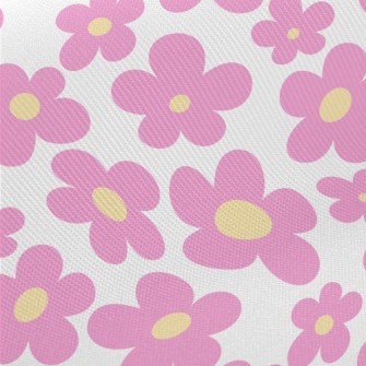 Huge Pink Flowers Twill