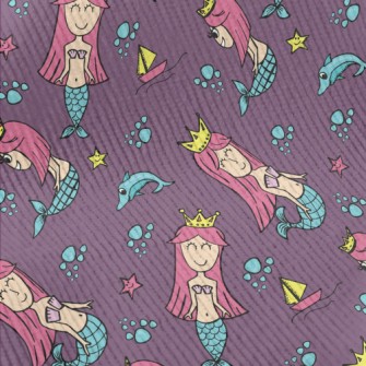 The Mermaid Princess Swimming  Standard Corduroy