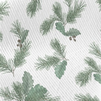 Realistic Hand Drawn Pine Leav Standard Corduroy