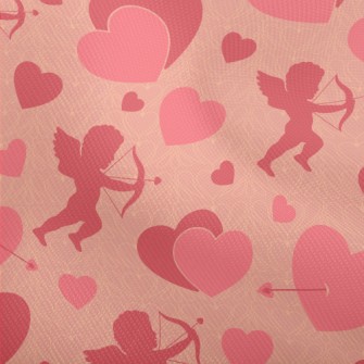 Pink Silhouette Of Love Angel Dobby