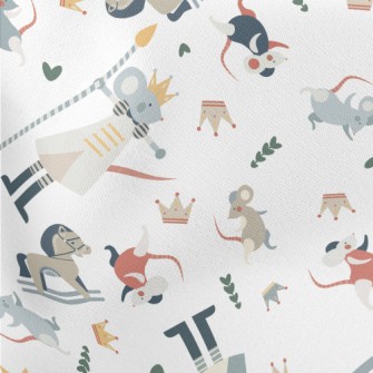 Color Block Cute Mouse Prince Stretch Ponte