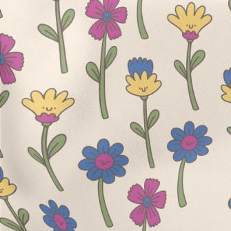 Cute Silly Flowers Stretch Ponte