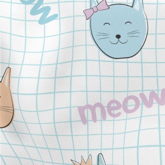 Plaid With Crown Cat Stretch Ponte