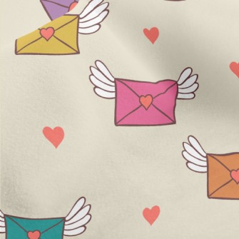 Love Envelope With Wings Sprea Micro Fleece