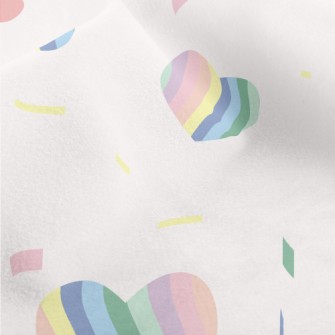 Colorful Hand Drawn Love Heart Micro Fleece
