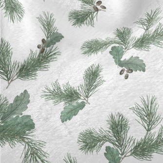 Realistic Hand Drawn Pine Leav Minky