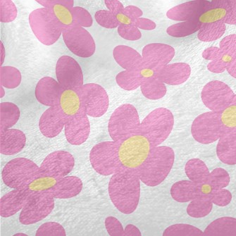 Huge Pink Flowers Minky