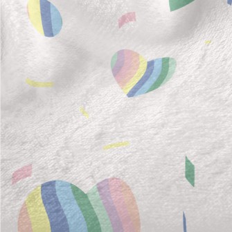 Colorful Hand Drawn Love Heart Minky