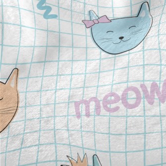 Plaid With Crown Cat Minky