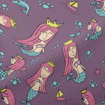 The Mermaid Princess Swimming  Piqué