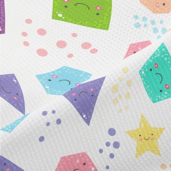Smiling Cute Geometric Figures Piqué