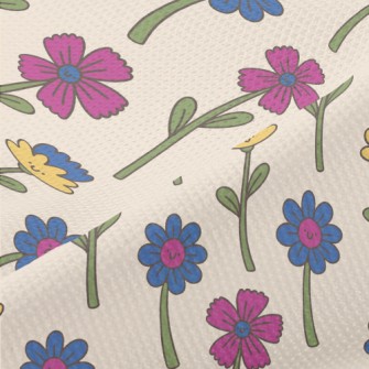 Cute Silly Flowers Piqué