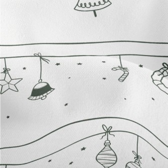 Christmas Pattern With Simple  Lightweight Performance Linen