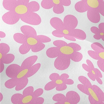 Huge Pink Flowers Lightweight Performance Linen