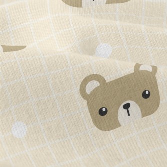 Square Cute Bear Grid Modern Jersey