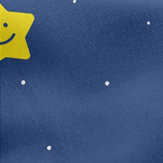 Cute Glowing Little Stars Jersey Backed Fleece