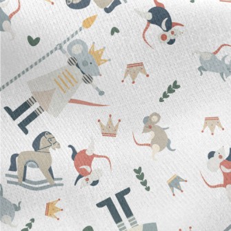 Color Block Cute Mouse Prince Jersey Backed Fleece