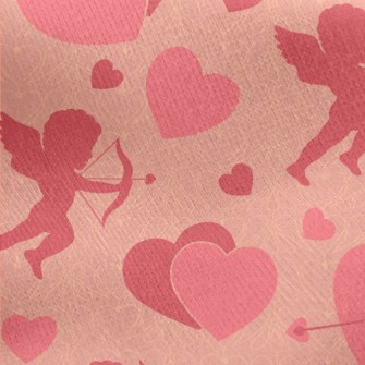 Pink Silhouette Of Love Angel Jersey Backed Fleece