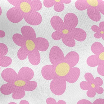 Huge Pink Flowers Jersey Backed Fleece