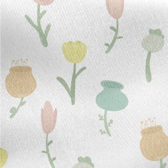 Cute And Lovely Flowers Jersey Backed Fleece