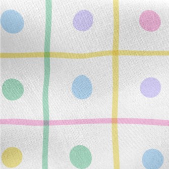 Colorful Polka Dot Pattern Jersey Backed Fleece