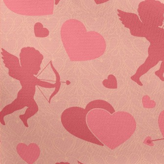 Pink Silhouette Of Love Angel Pongee