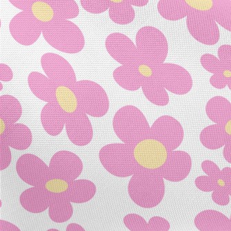 Huge Pink Flowers Pongee