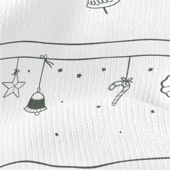 Christmas Pattern With Simple  Stretch Jersey
