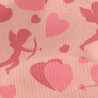 Pink Silhouette Of Love Angel Stretch Jersey
