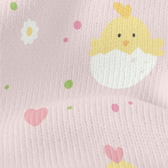 Cute Round Little Chicken Stretch Jersey